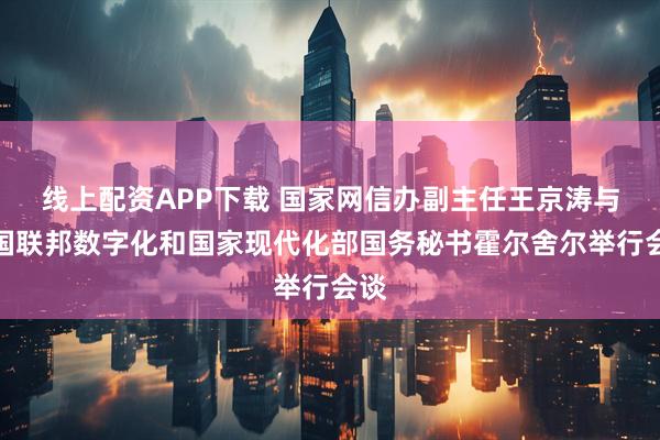 线上配资APP下载 国家网信办副主任王京涛与德国联邦数字化和国家现代化部国务秘书霍尔舍尔举行会谈